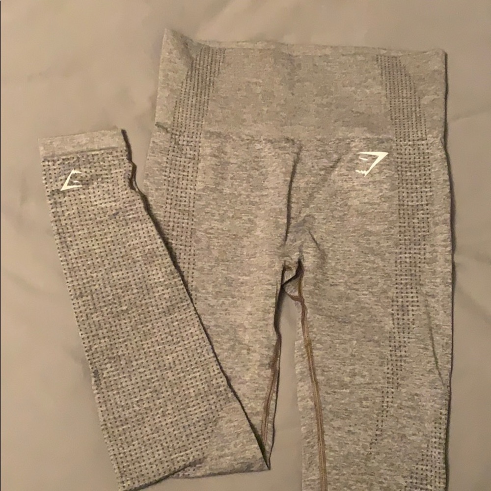 Gymshark Khaki/Marl Seamless Leggings